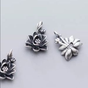 1 Silver Lotus Flower Pendant